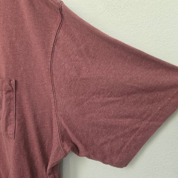 Carhartt Men 2XL Short Sleeve Pocket Shirt Heather Red Original Fit Cotton Blend - Picture 6 of 14